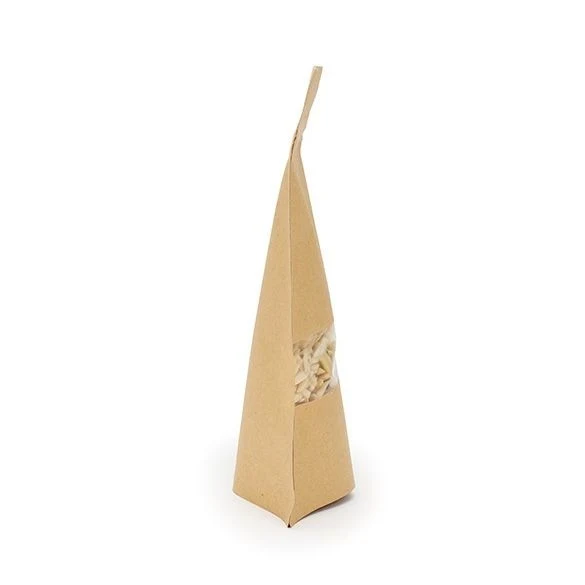 Standbodenbeutel Kraft 13x8x20.5cm | 110 Gramm mit Aufhängeloch (100 Stück) [ZBGW3KH]