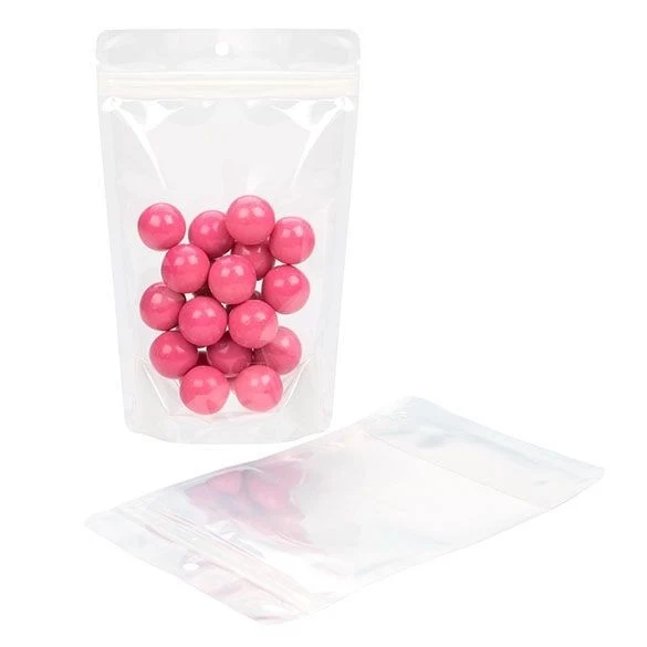 Öko Standbodenbeutel Transparent/Bioplastik 113 Gramm | 13x7.9x20.6cm (100 Stück) [ZBGE3]