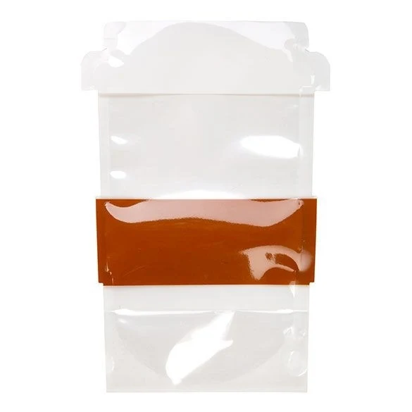 Standbodenbeutel Kaffeetasse-Form Transparent 22.9x8.9x22.9cm (100 Stück) [SP7C]