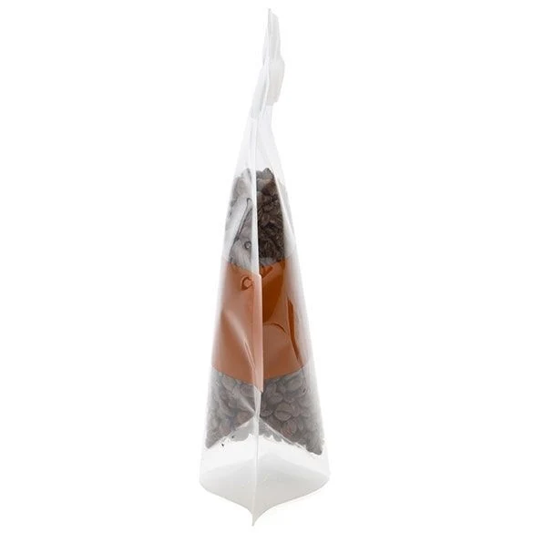 Standbodenbeutel Kaffeetasse-Form Transparent 22.9x8.9x22.9cm (100 Stück) [SP7C]