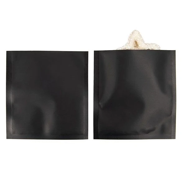 Plastikbeutel Mattschwarz 8.9x9.5cm Verschweißbar (100 Stück) [CRB2B]