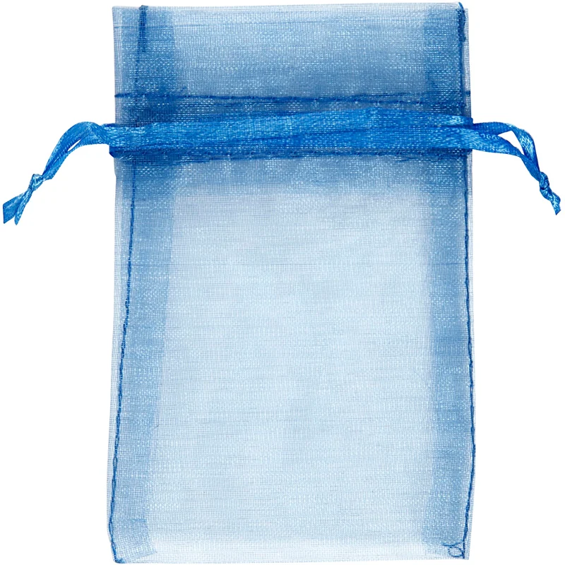 Organza-Beutel, Größe 7x10 cm, Blau, 10 Stk/ 1 Pck [HOB-4743904]