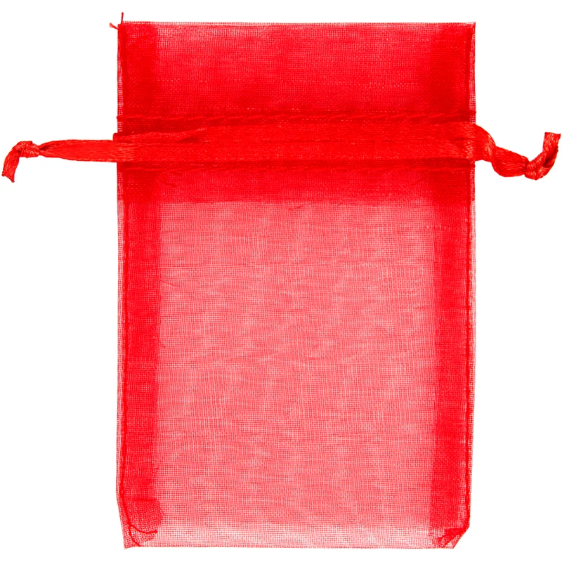 Organza-Beutel, Größe 7x10 cm, Rot, 10 Stk/ 1 Pck [HOB-4743903]
