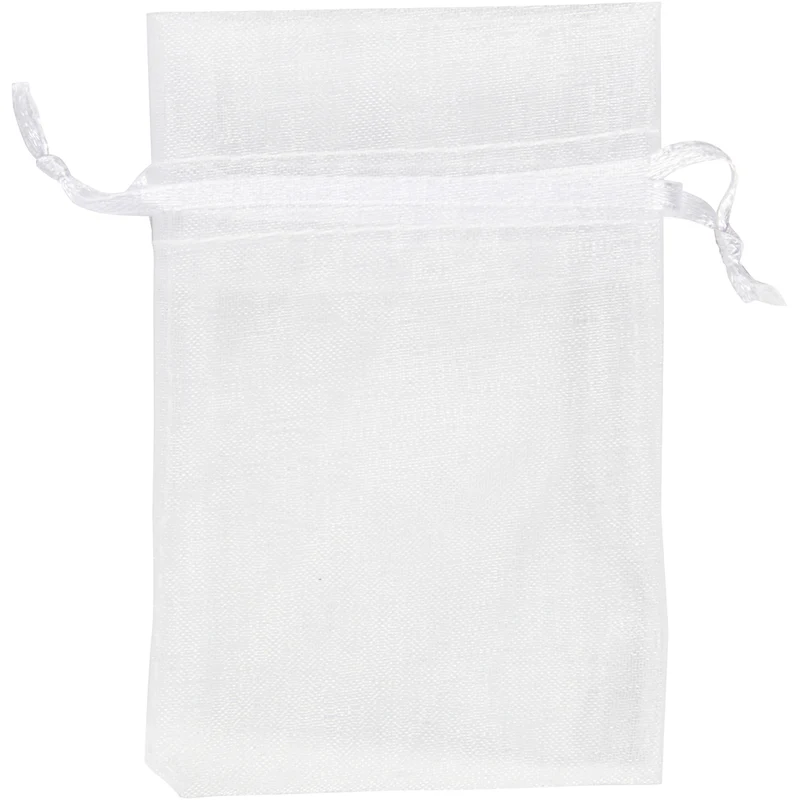 Organza-Beutel, Größe 7x10 cm, Weiß, 10 Stk/ 1 Pck [HOB-4743901]