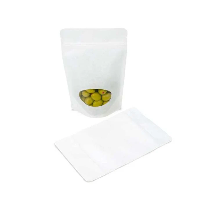 Standbodenbeutel Perlweiß 14.9x8.9x23.2cm | 310 Gramm (100 Stück) [ZBGO7P]