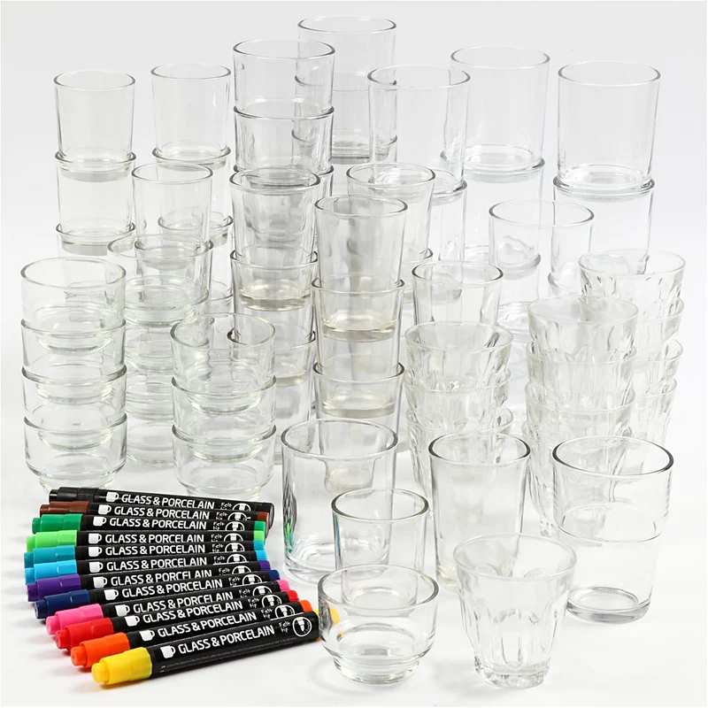 Gruppen-Kreativset Kerzengläser, 1 Set [HOB-97418]