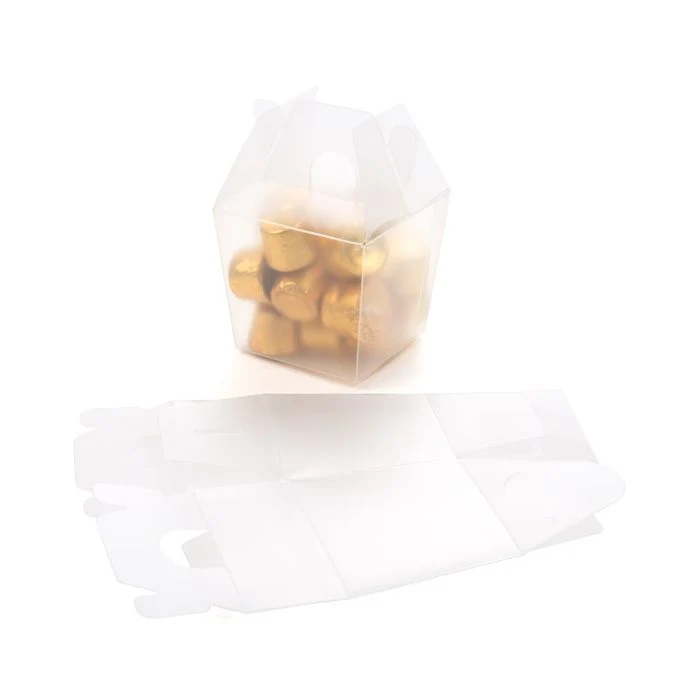 Klarsichtschachteln Take-Away-Stil 6x5.1x5.4cm Gefrostet (25 Stück) [FS281]