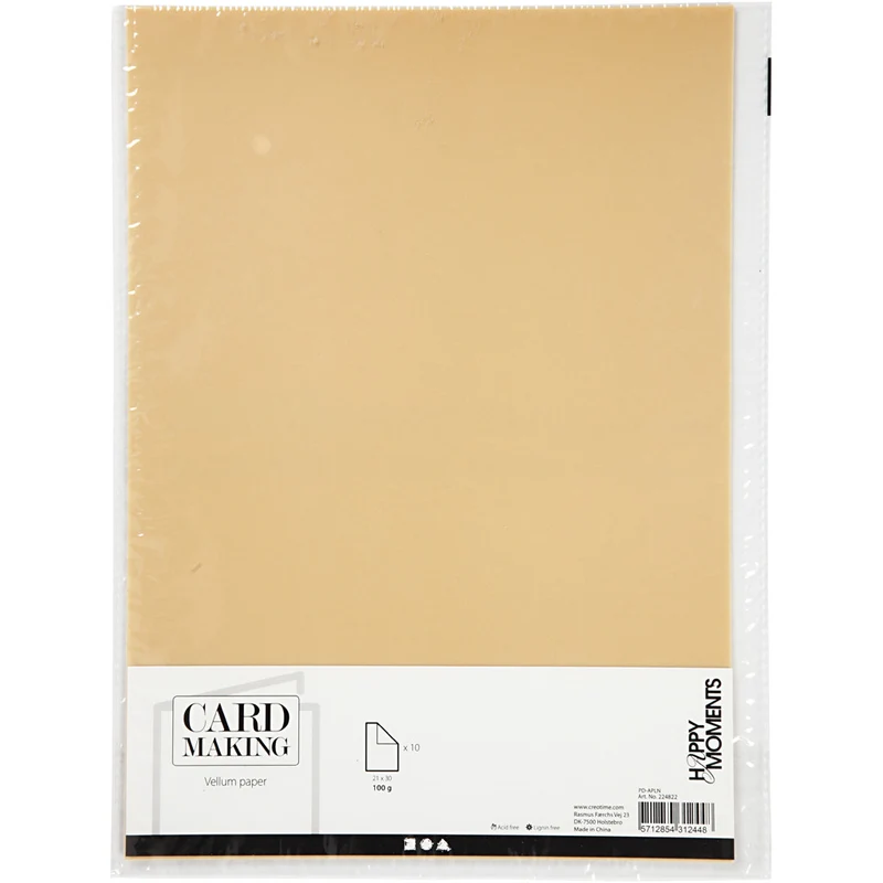 Pergamentpapier, A4, Blatt 210x297 mm, 100 g, Natur, 10 Bl./ 1 Pck [HOB-224822]