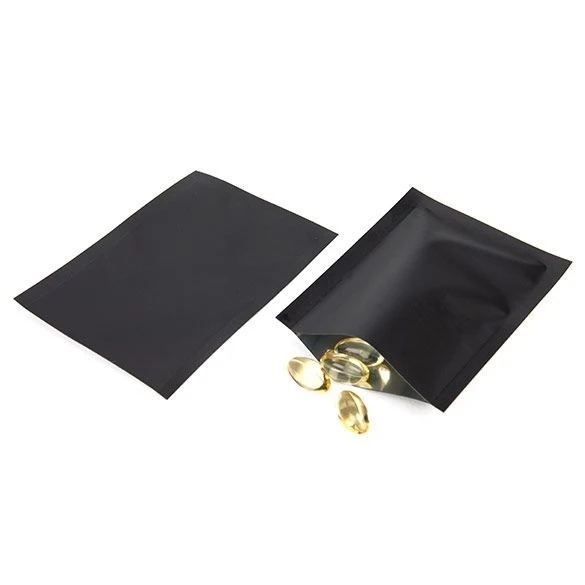 Kunststoffbeutel Mattschwarz 6,4x8,9cm Manipulationssicher und mit Hitze Verschweißbar (100 Stück) [CRB1B]