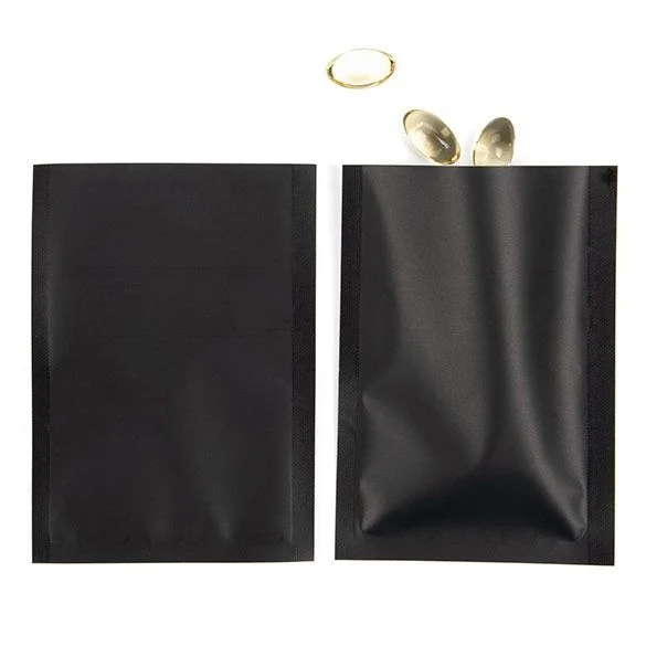 Kunststoffbeutel Mattschwarz 6,4x8,9cm Manipulationssicher und mit Hitze Verschweißbar (100 Stück) [CRB1B]