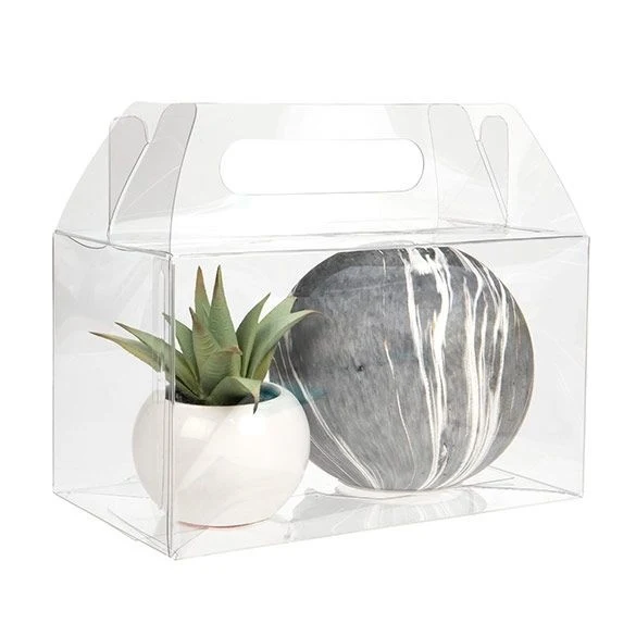 Klarsichtschachteln 17.8x10.2x10.2cm Transparent mit Griff (25 Stück) [FPLB173]