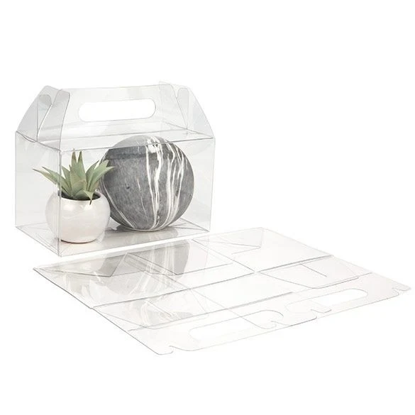 Klarsichtschachteln 17.8x10.2x10.2cm Transparent mit Griff (25 Stück) [FPLB173]