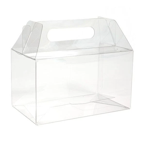 Klarsichtschachteln 17.8x10.2x10.2cm Transparent mit Griff (25 Stück) [FPLB173]