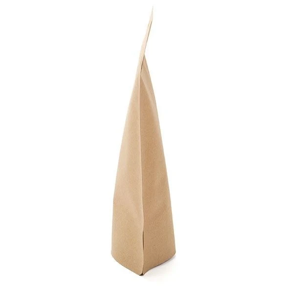 Öko Standbodenbeutel Kraft/Bioplastik 113 Gramm | 13x7.9x20.6cm (100 Stück) [ZBGEK3]