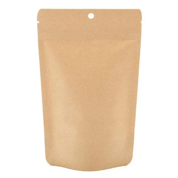 Öko Standbodenbeutel Kraft/Bioplastik 113 Gramm | 13x7.9x20.6cm (100 Stück) [ZBGEK3]