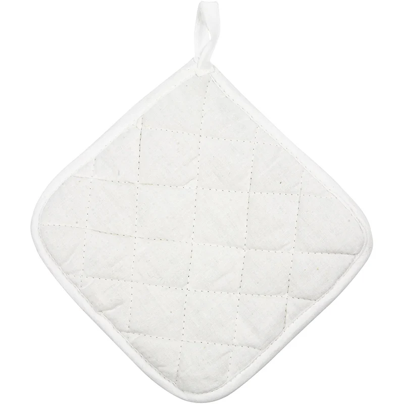 Topflappen, Größe 20x20 cm, 145 g, Weiß, 1 Paar [HOB-444600]