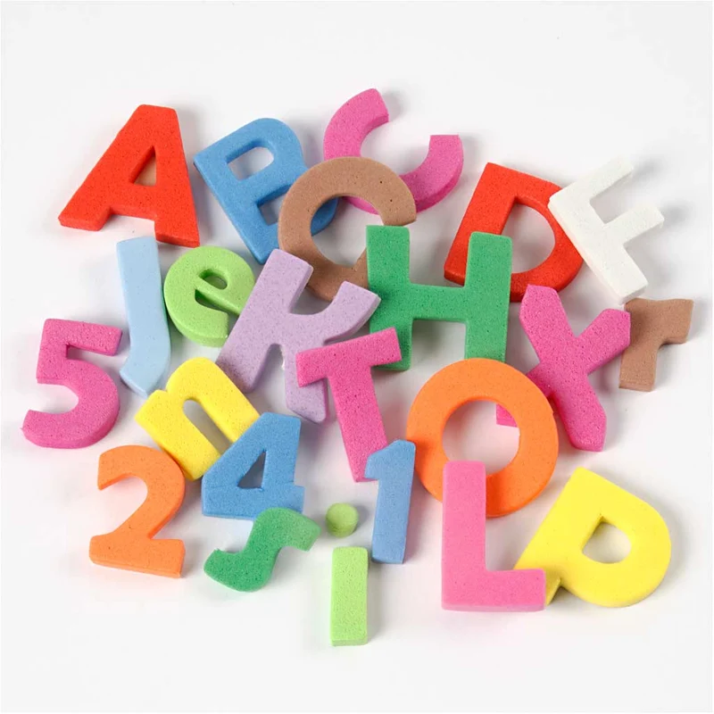 Moosgummi-Aufkleber, H 20 mm, Dicke 3 mm, Sortierte Farben, 24 Bl. sort./ 1 Pck [HOB-79008]