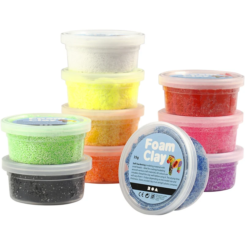 Foam Clay® , Sortierte Farben, 10x12 Dose/ 1 Pck [HOB-78956]