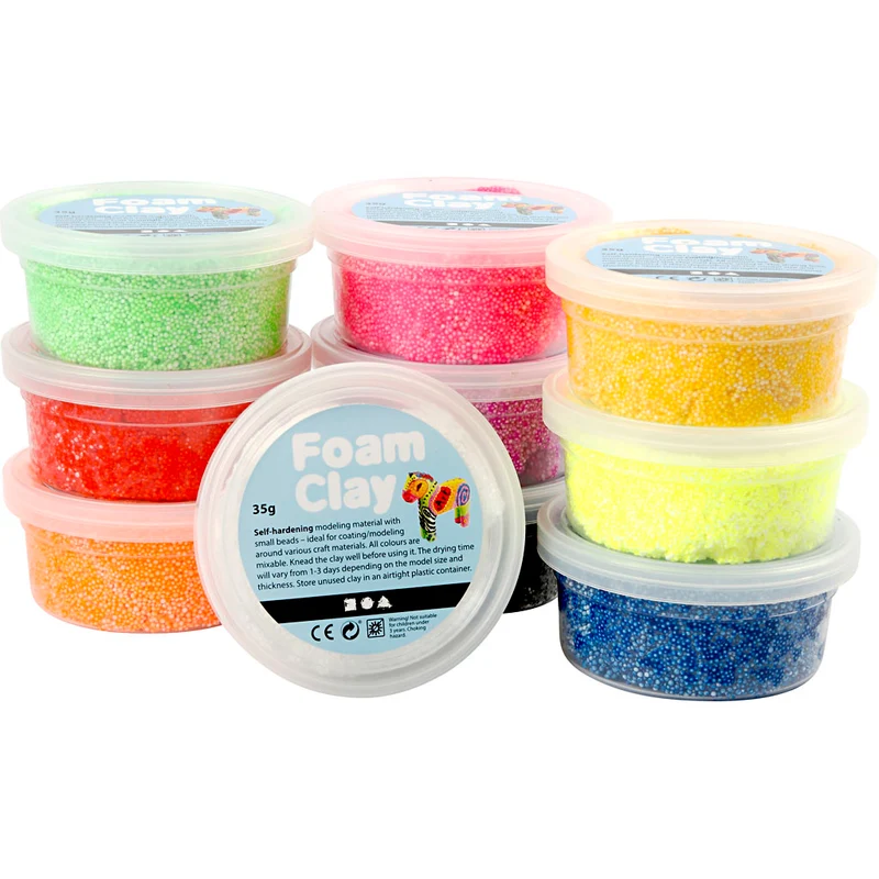 Foam Clay® , Sortierte Farben, 10x35 g/ 1 Pck [HOB-78930]