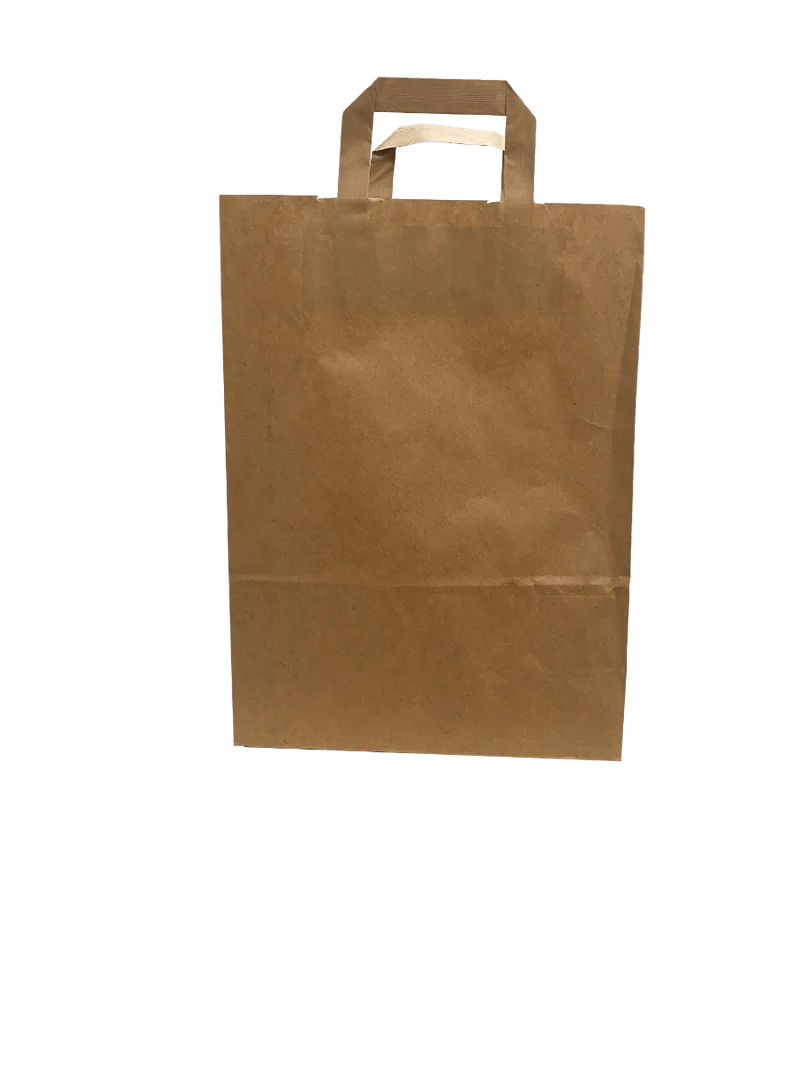 Öko Papiertragetaschen Braun 26x12x35cm (50 Stück) [PADB2635]