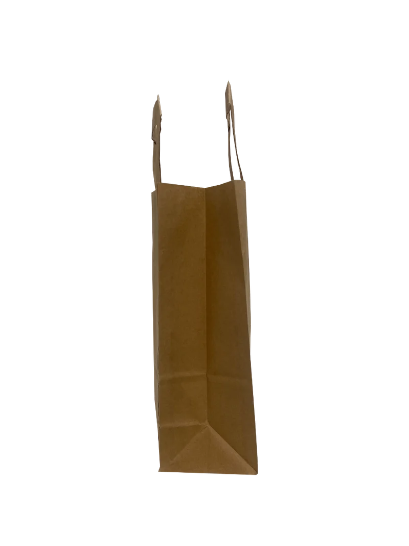 Öko Papiertragetaschen Braun 18x8x22cm (50 Stück) [PADB1822]