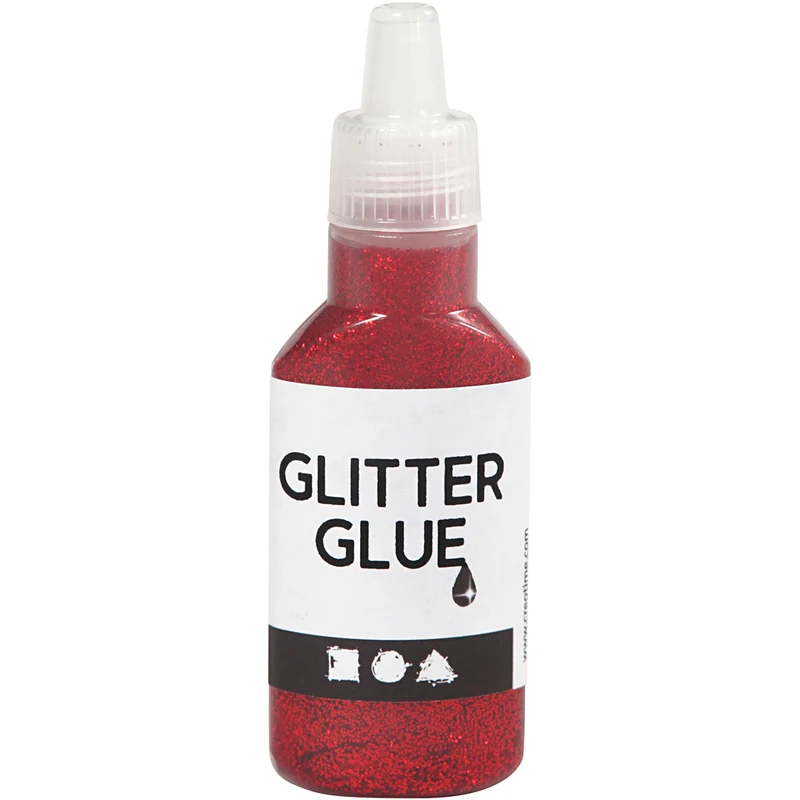 Glitzerkleber, Rot, 25 ml/ 1 Fl. [HOB-318220]