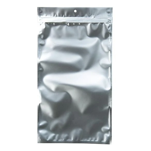 Druckverschlussbeutel Transparent/Silber 17.8x30.5cm mit Aufhängeloch (100 Stück) [HZB8S]