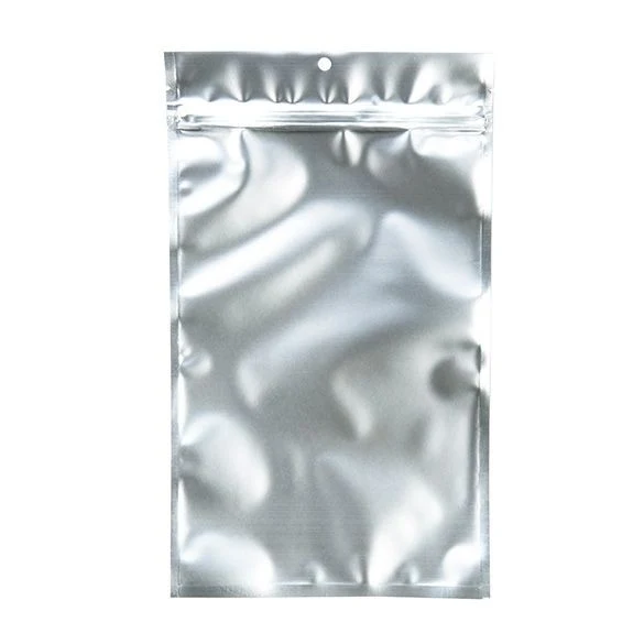 Druckverschlussbeutel Transparent/Silber 15.2x23.5cm mit Aufhängeloch (100 Stück) [HZB7S]