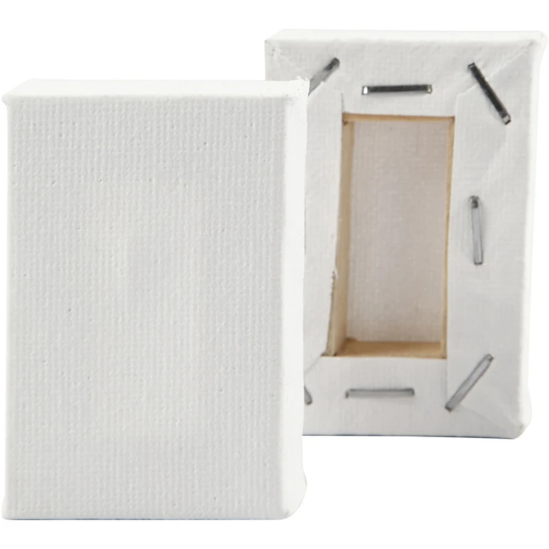 Mini-Leinwand, Größe 6x4x1 cm, Weiß, 2 Stk/ 1 Pck [HOB-22336]