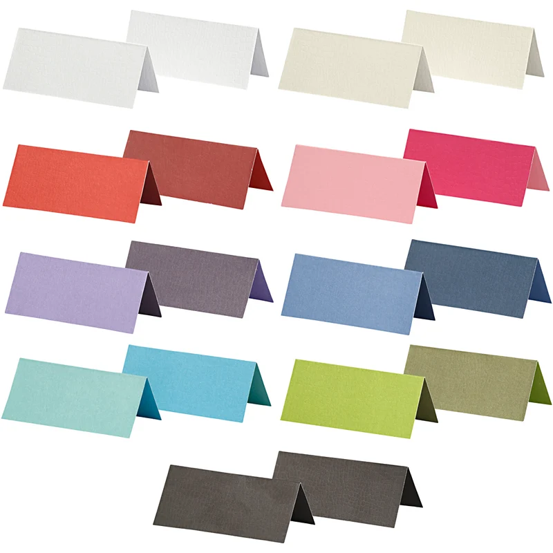 Tischkarten, Größe 9x4 cm, Inhalt kann variieren , 250 g, Sortierte Farben, 30 Pck/ 1 Pck [HOB-220999]