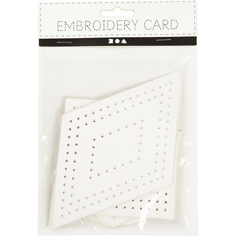 Stickkarton, Geometrische Formen, Größe 10-17 cm, Weiß, 20 Stk/ 1 Pck [HOB-21949]