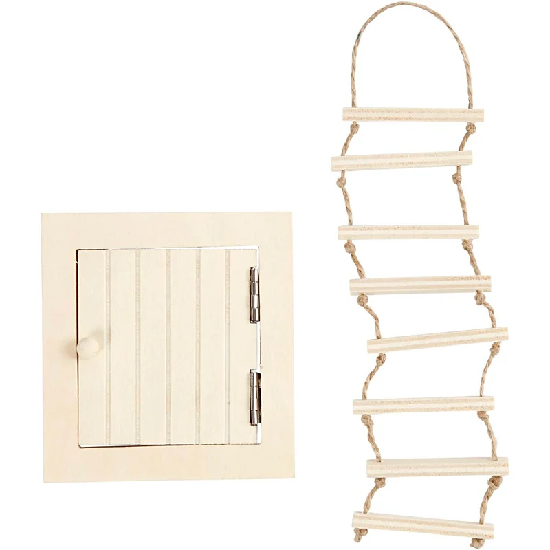 Dachluke und Strickleiter, Größe 9-20 cm, 1 Set [HOB-55977]
