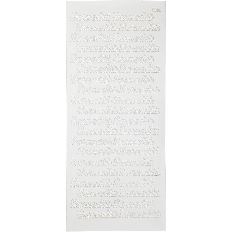 Sticker, Blatt 10x23 cm, Weiß, 1 Bl. [HOB-170273]