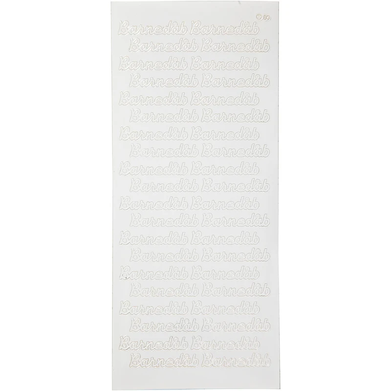 Sticker, Blatt 10x23 cm, Weiß, 1 Bl. [HOB-170273]