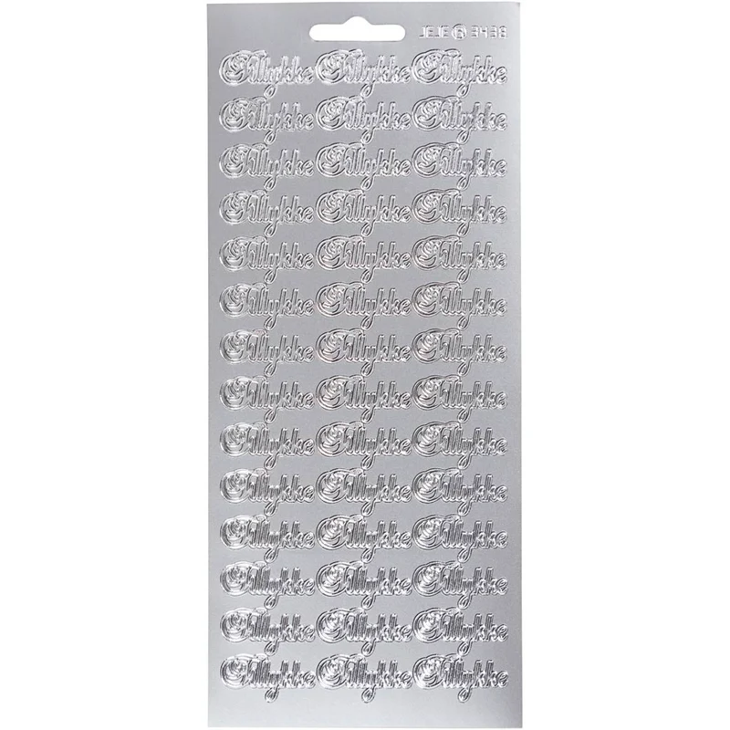 Sticker, Blatt 10x23 cm, Silber, 1 Bl. [HOB-170272]