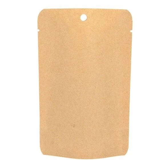 Öko-Standbodenbeutel Kraft 10.2x6x15.2cm | 57 Gramm (100 Stück) [SUPEK2]