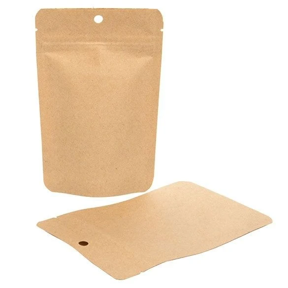 Öko Standbodenbeutel Kraft/Bioplastik 57 Gramm | 10.2x6x15.2cm (100 Stück) [ZBGEK2]