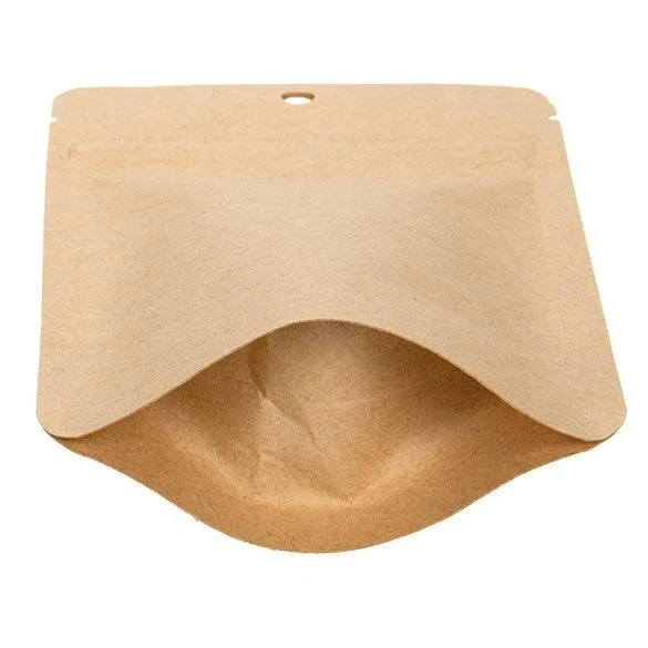 Öko Standbodenbeutel Kraft/Bioplastik 57 Gramm | 10.2x6x15.2cm (100 Stück) [ZBGEK2]