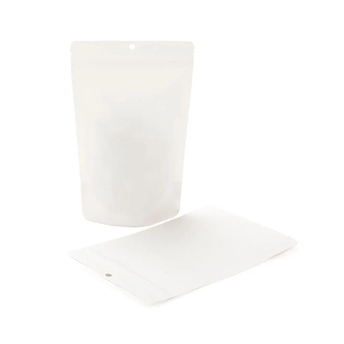 Öko Standbodenbeutel Kraft/Bioplastik Weiß 312 Gramm | 14.9x8.9x23.2cm (100 Stück) [ZBGEK7W]