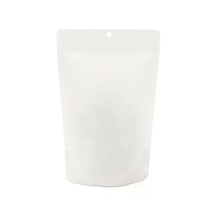 Öko Standbodenbeutel Kraft/Bioplastik Weiß 312 Gramm | 14.9x8.9x23.2cm (100 Stück) [ZBGEK7W]