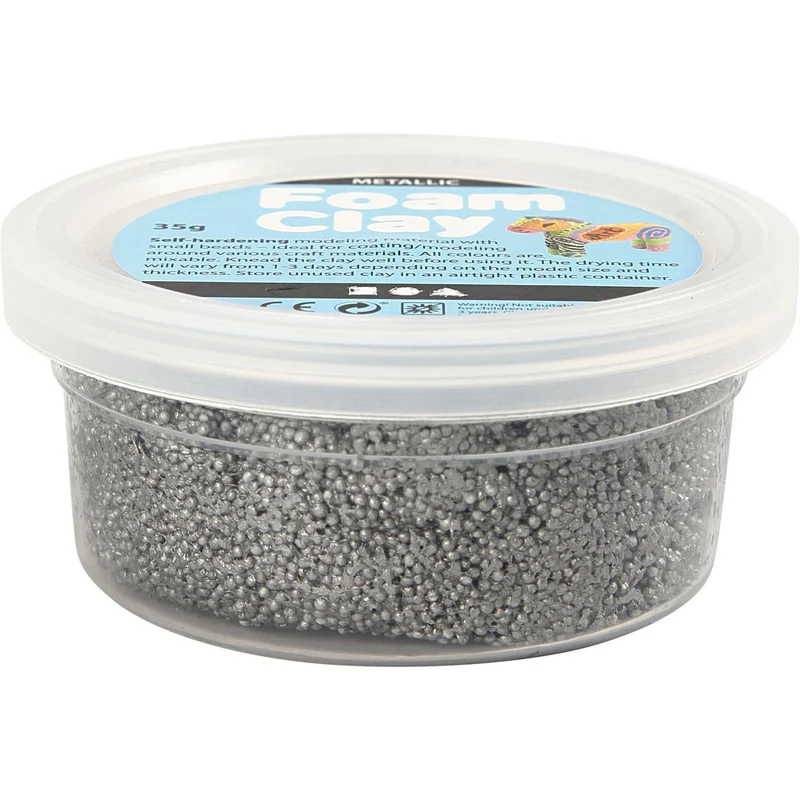 Foam Clay® , Metallic, Silber, 35 g/ 1 Dose [HOB-78917]