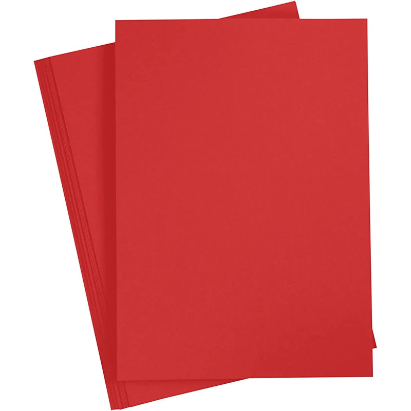 Karton, A4, Blatt 210x297 mm, 220 g, Rot, 10 Stk/ 1 Pck [HOB-219013]