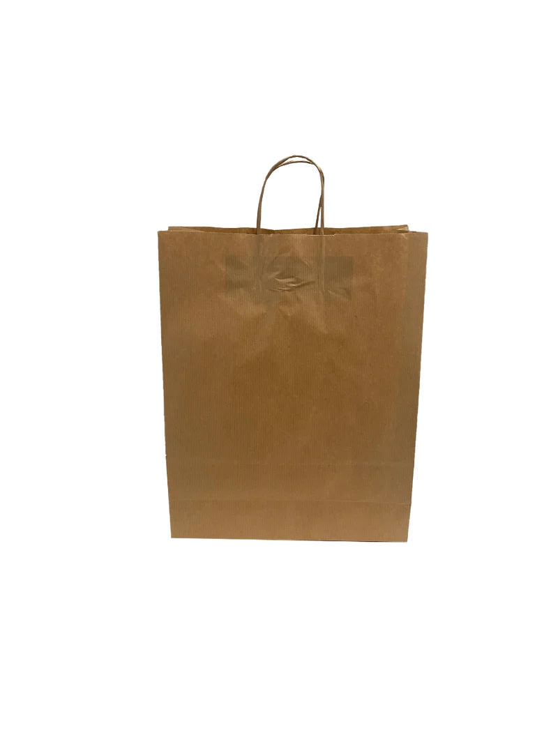 Papiertragetaschen Braun 32x12x41cm (50 Stück) [PAMB3241]