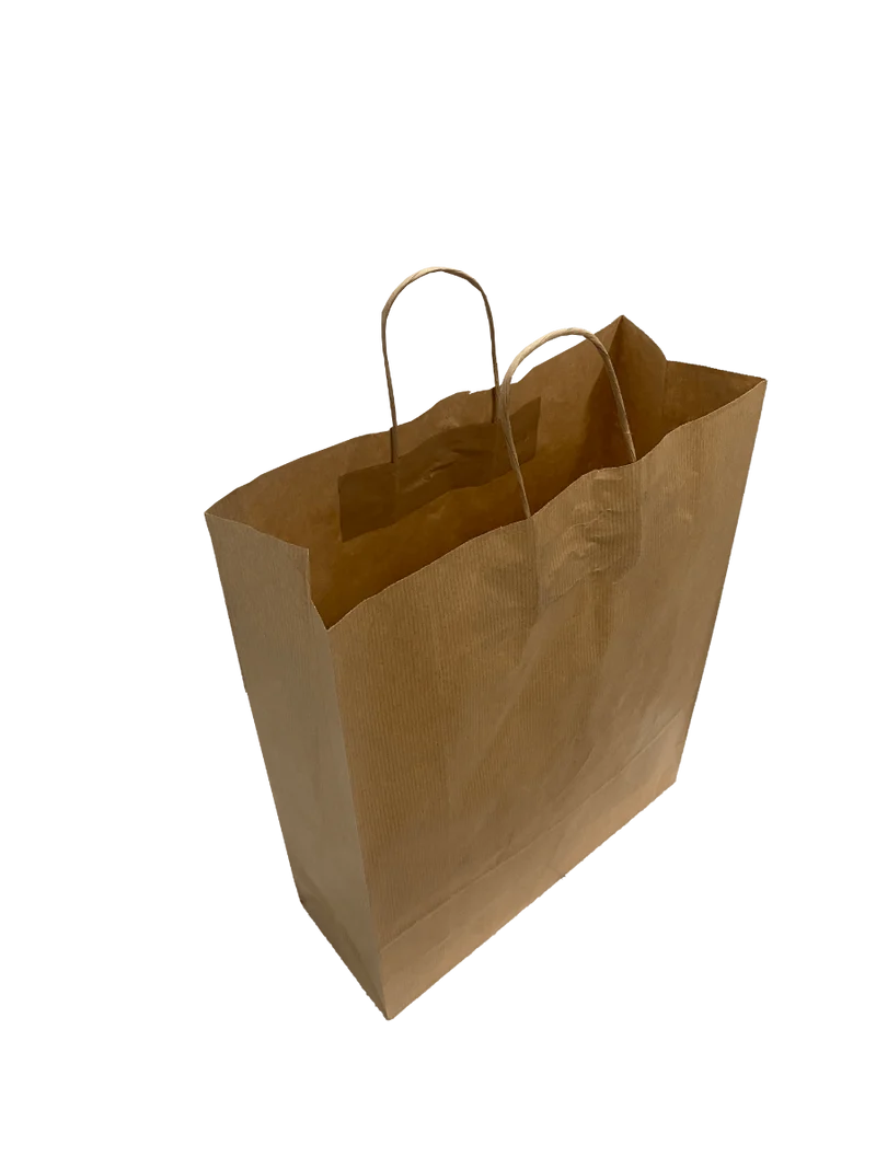 Papiertragetaschen Braun 32x12x41cm (50 Stück) [PAMB3241]
