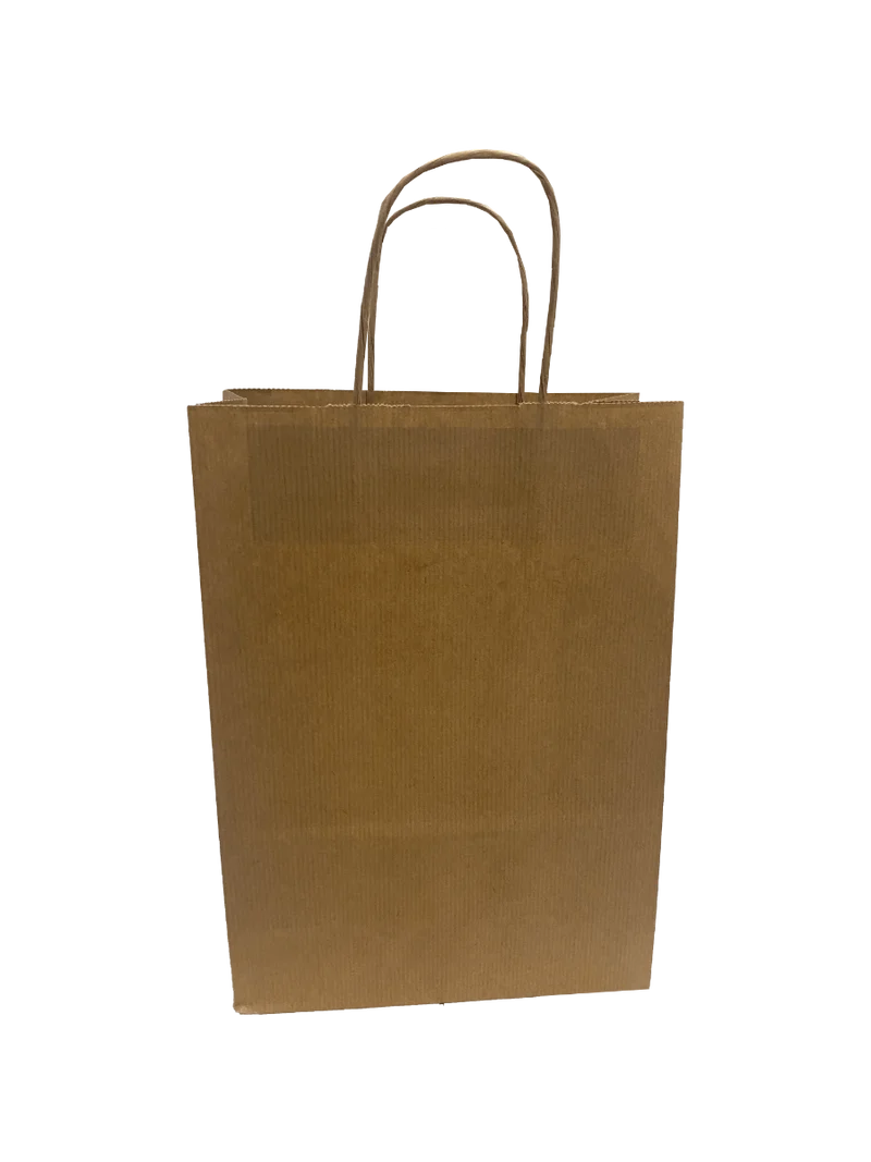Papiertragetaschen Braun 22x10x28cm (50 Stück) [PAMB2231]