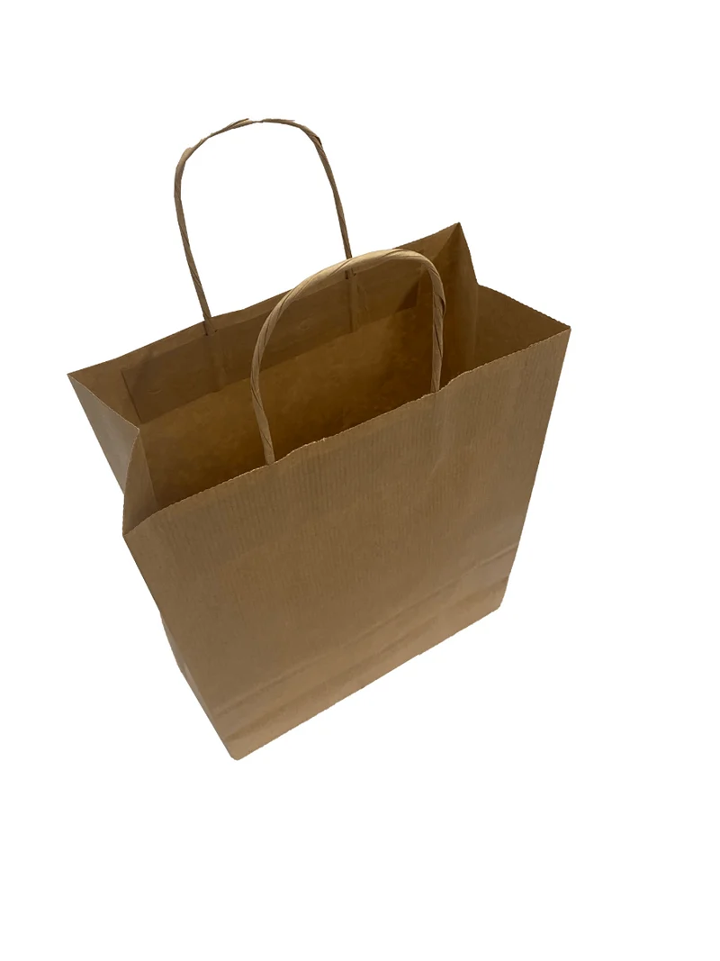 Papiertragetaschen Braun 22x10x28cm (50 Stück) [PAMB2231]