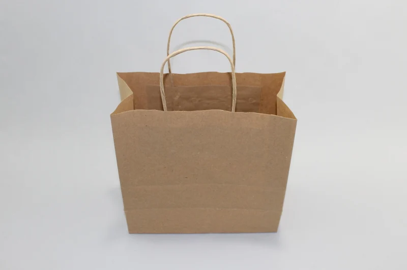 Papiertragetaschen Braun 18x8x22cm (50 Stück) [PAMB1822]