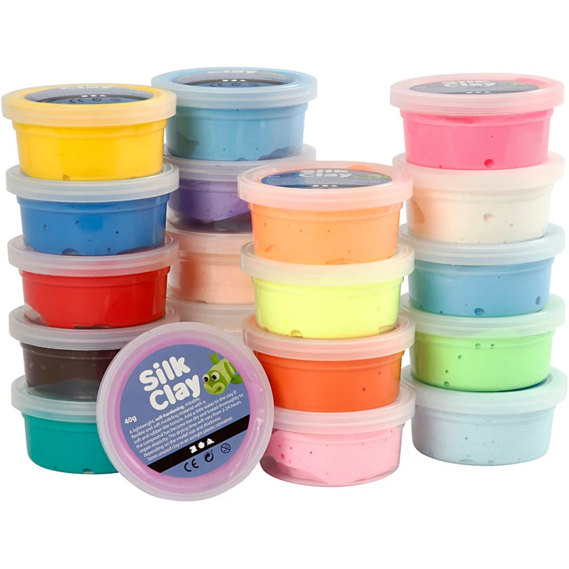 Silk Clay®, Sortierte Farben, 20x40 g/ 1 Pck [HOB-79147]