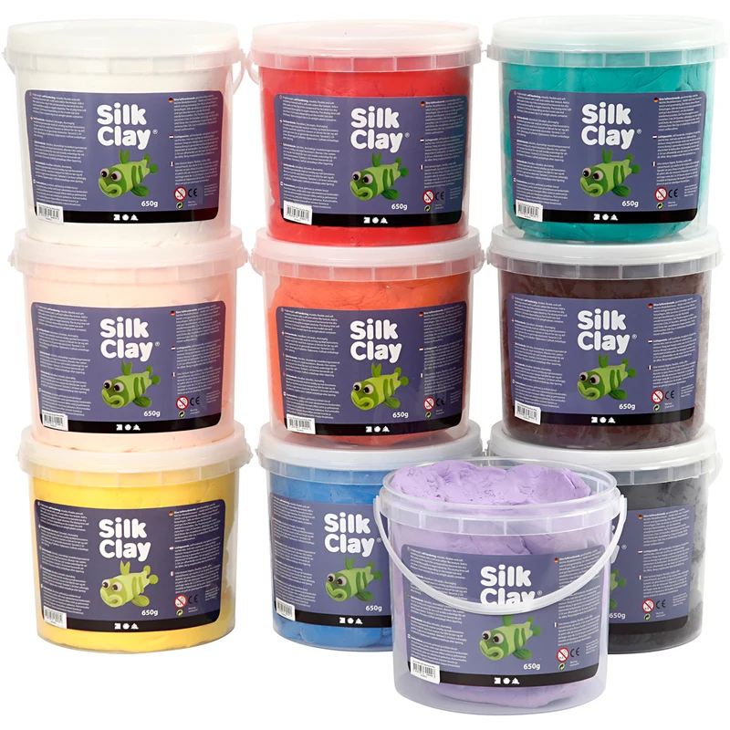 Silk Clay®, Sortierte Farben, 10x650 g/ 1 Pck [HOB-79144]