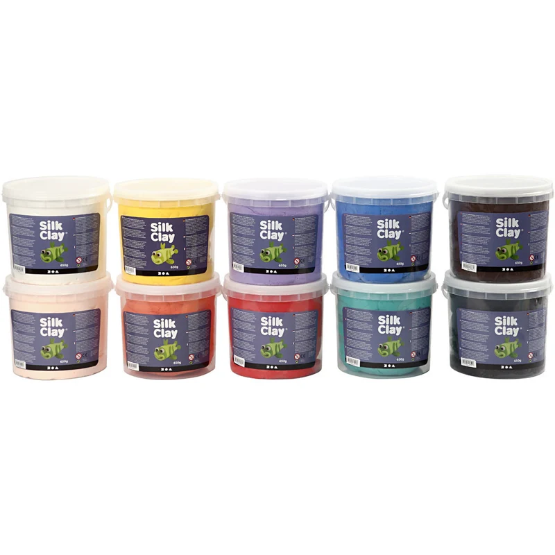 Silk Clay®, Sortierte Farben, 10x650 g/ 1 Pck [HOB-79144]